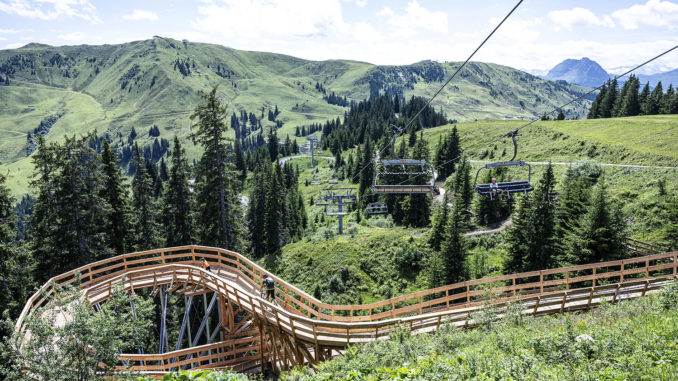 Die Eröffnung der Sonnenrast Trails und der Streiteck Family Arena erfolgten 2023 und 2024. © Bild: Kitzbühel Tourismus - Thomas Griesbeck